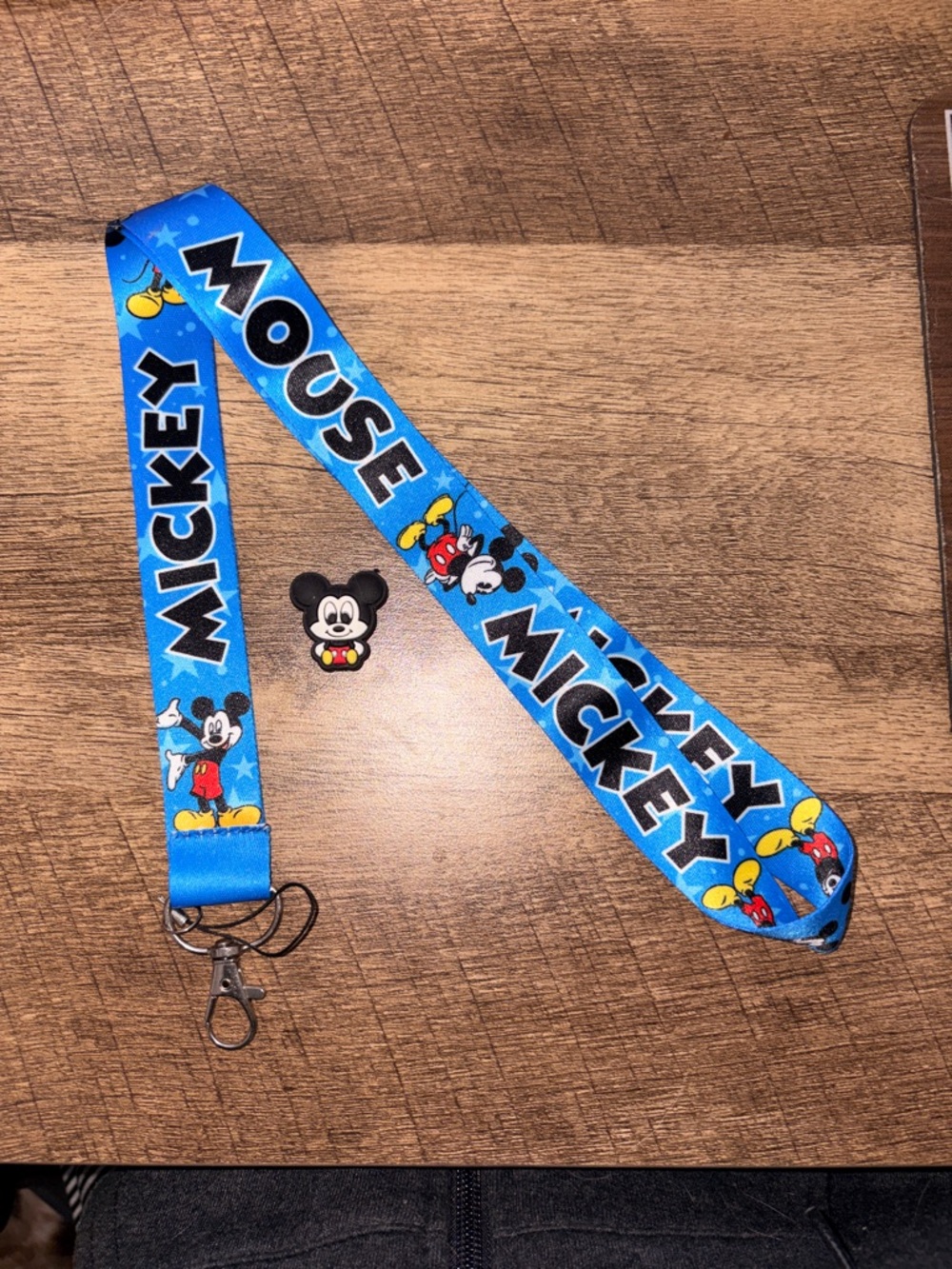 Disney Mickey Mouse Blue Kids Lanyard with Character Prints